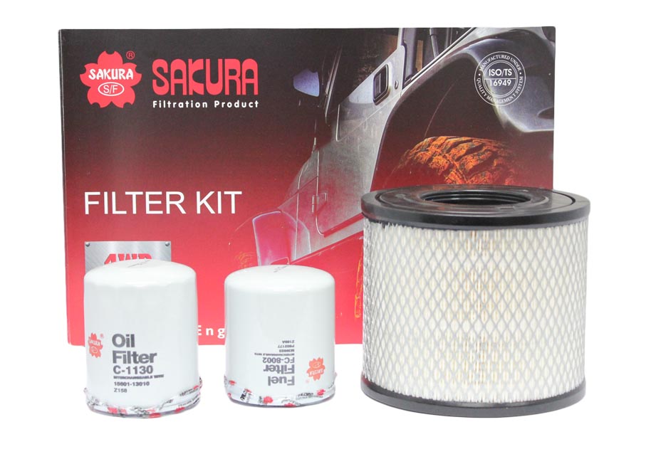 K-15250 - Sakura 4WD Filter Kit for Holden Rodeo RA 3.0L 4JH1TC 2003-2007