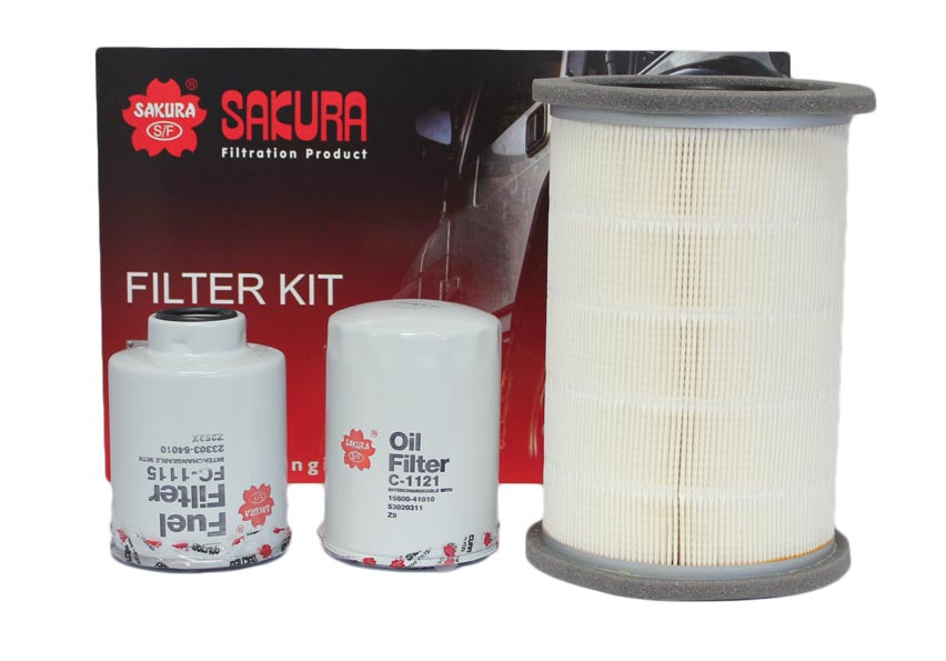 K-19010 - Sakura 4WD Filter Kit For Ford Courier PE PG PH Mazda UN 2.5L WLAT