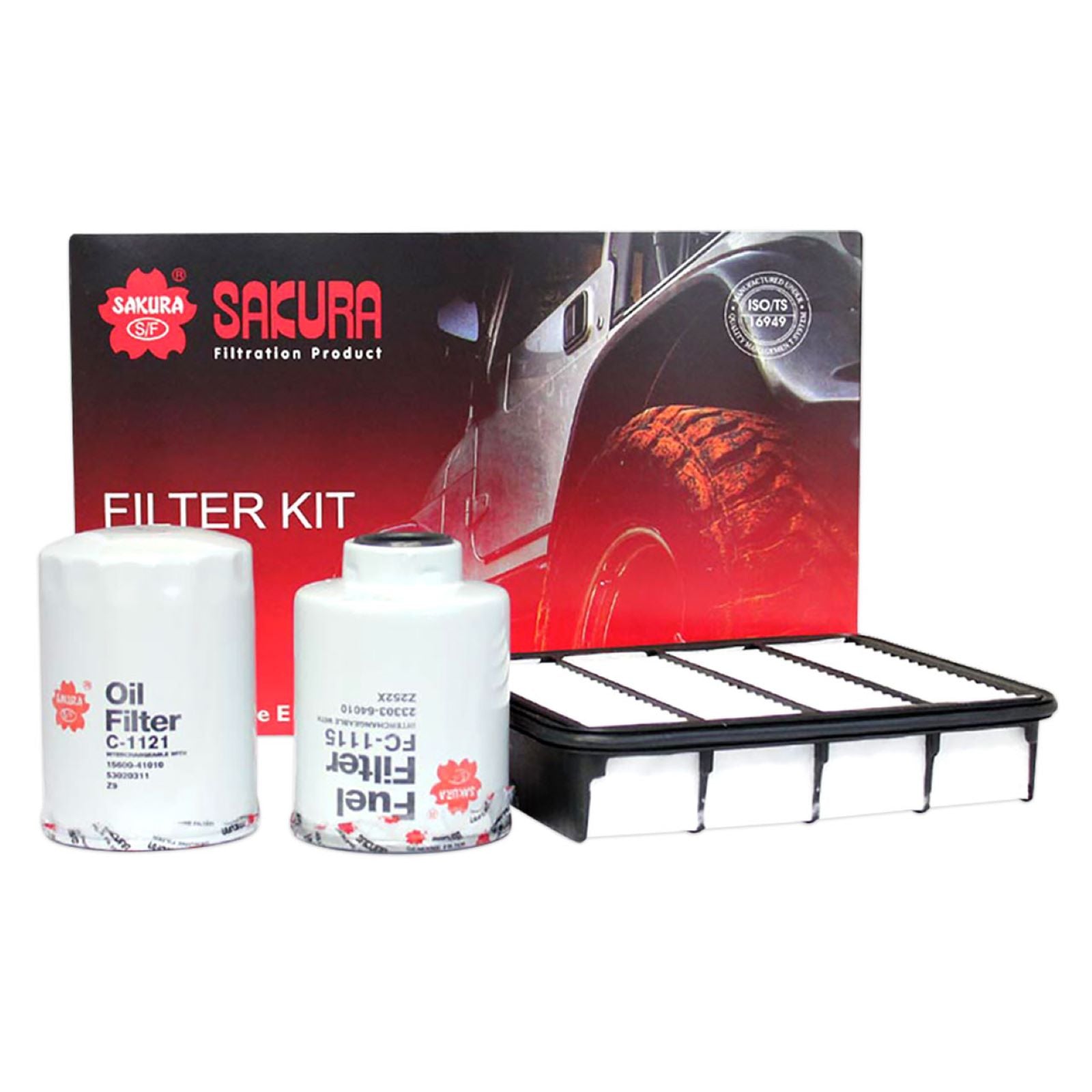 K-19020 - Sakura 4WD Filter Kit for Ford Courier PE PG PH | Mazda B2500 UN
