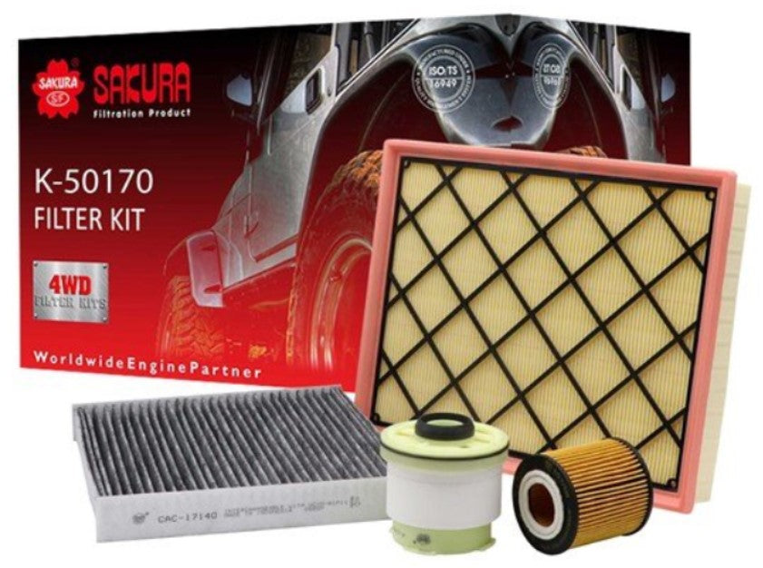 K-50170 - Sakura 4WD Filter Kit For Ford Everest UA AXXMA Ranger PX1 PX2 PX3