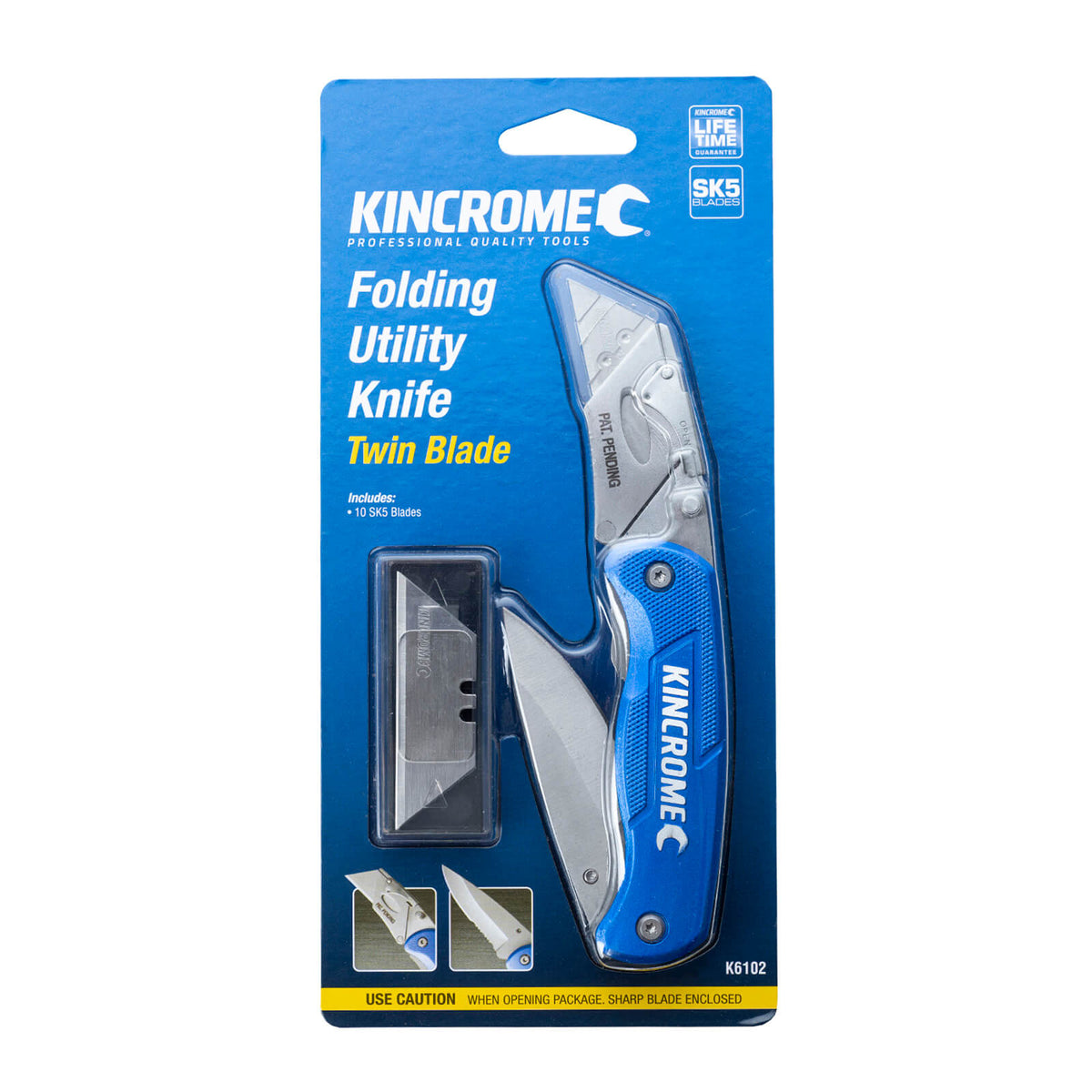 Heavy Duty Folding Utility Knife Twin Blade - K6102