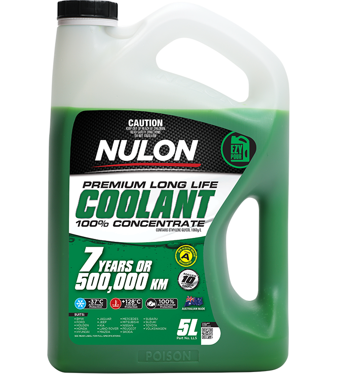 Nulon Green Premium Long Life Coolant 100% Concentrate 5 Litres - LL5
