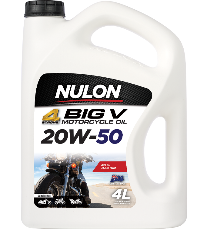 Nulon 4 Stroke Big V 20W-50 Motorcycle Oil 4 Litres - MC20W50-4