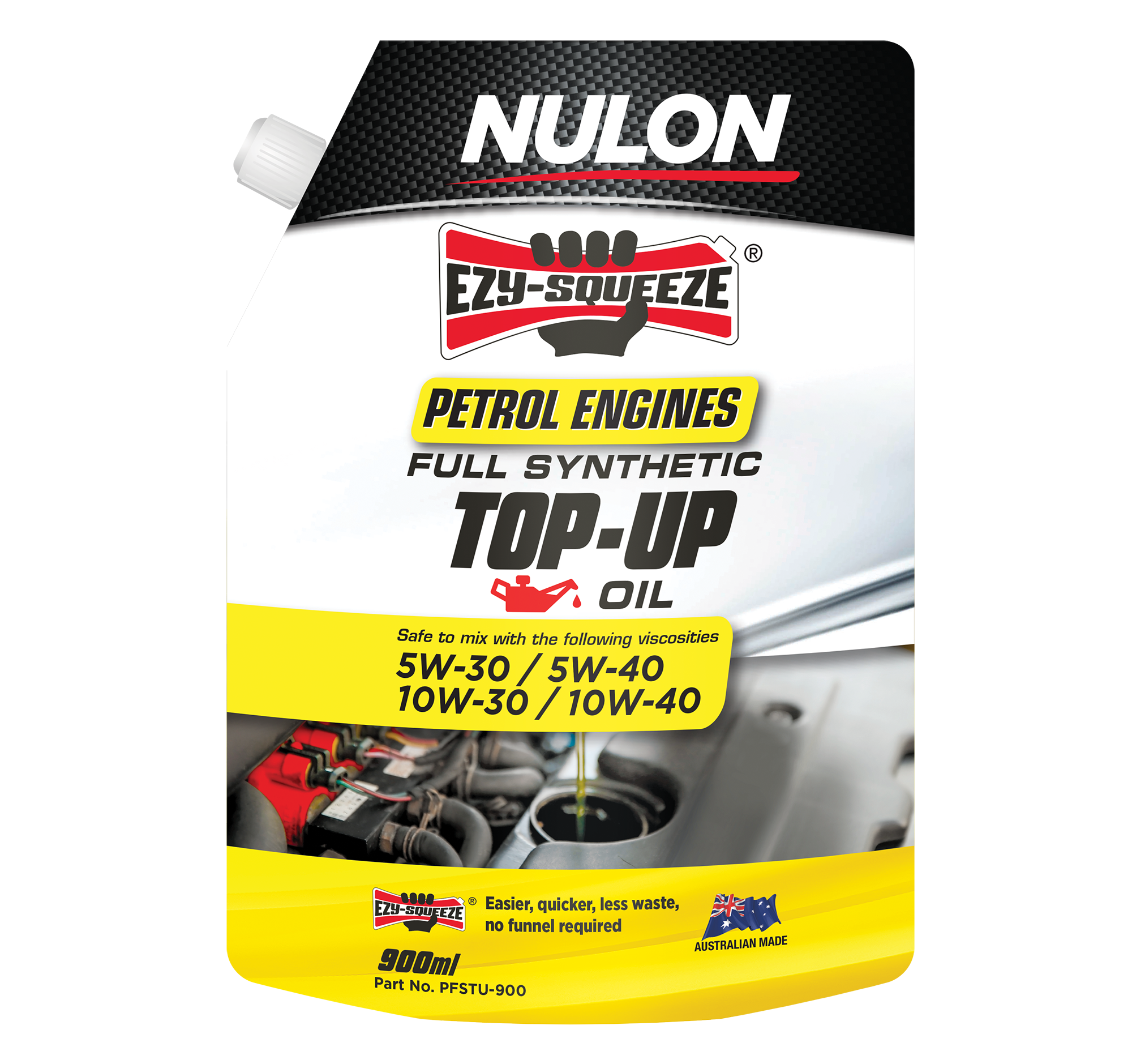Nulon Petrol Engine Full Synthetic Top-Up Oil ml - PFSTU-900