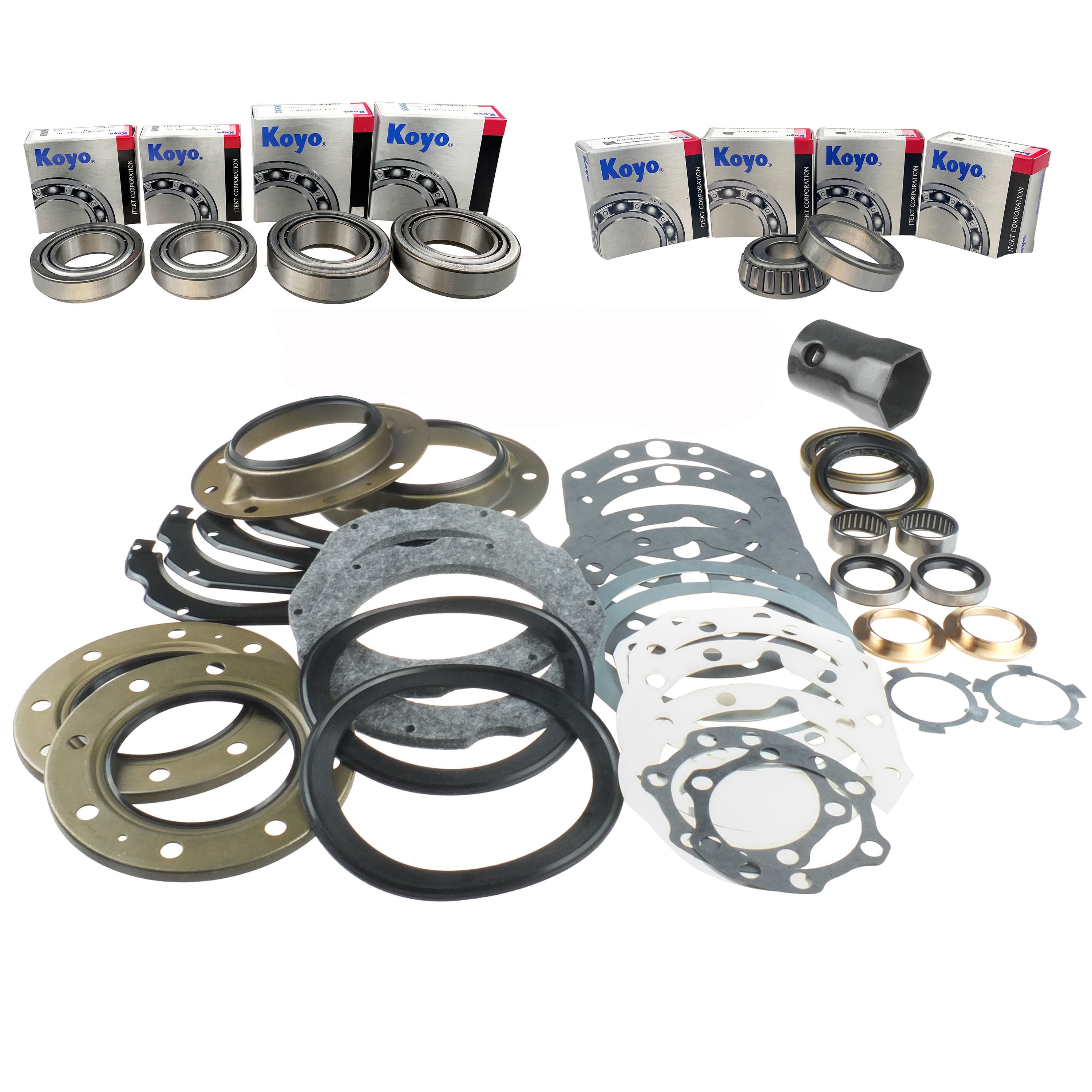 Swivel Hub Kit + Wheel Brgs for Toyota Landcruiser VDJ76 VDJ78 VDJ79 2012 on w Socket