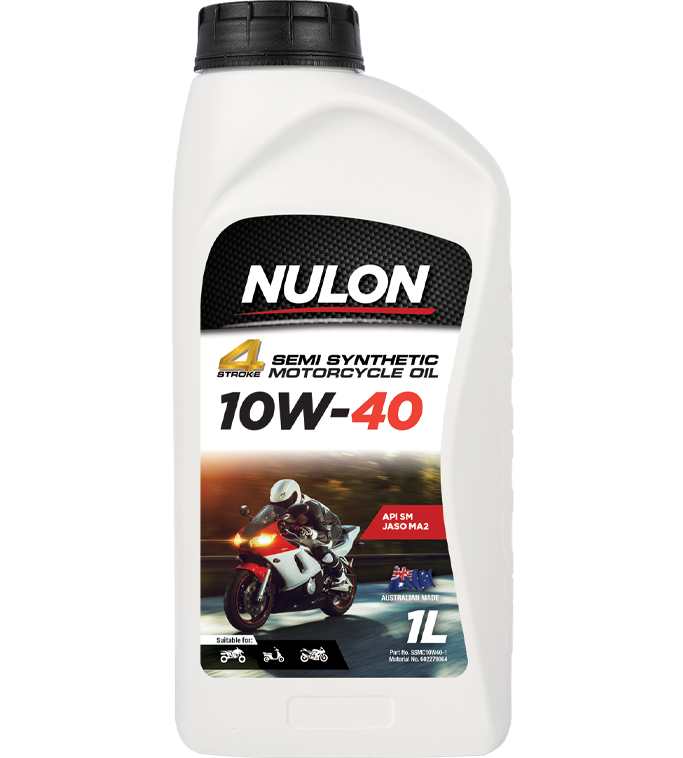 Nulon 4 Stroke Semi Synthetic 10W-40 Motorcycle Oil 1 Litre - SSMC10W40-1