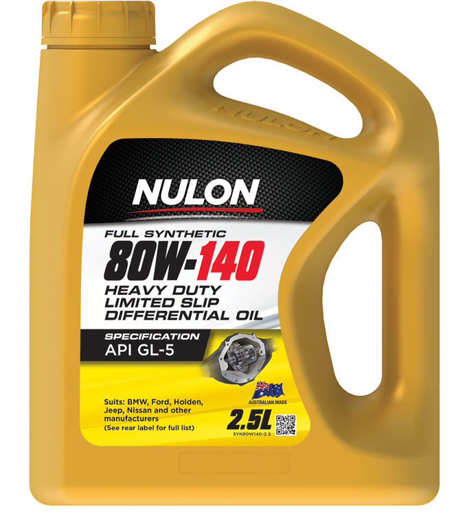 Nulon Full Synthetic 80W-140 Heavy Duty Limited Slip Differential Oil 2.5 Litres - SYN80W140-2.5