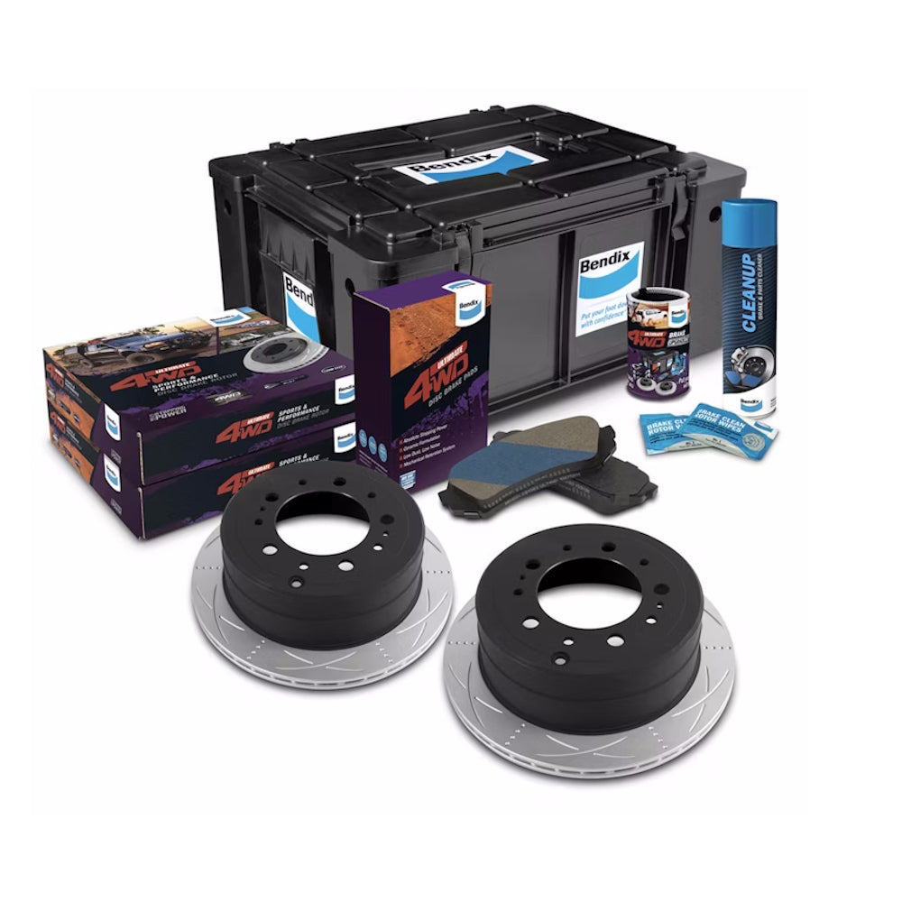 Bendix Rear Brake Pads + Rotors for Toyota Landcruiser HDJ100, HDJ100R