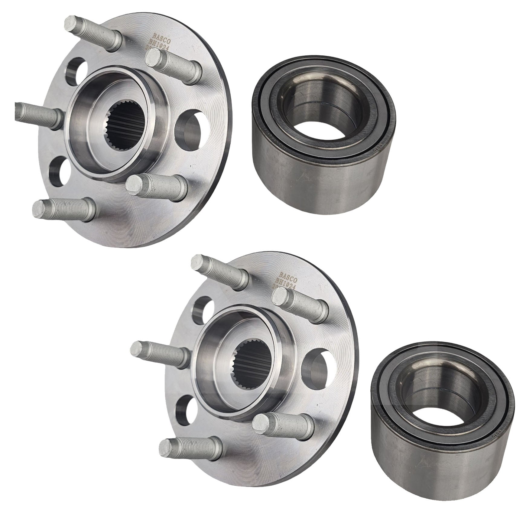 PAIR Rear Wheel Bearing + Hub For Ford Fairlane Falcon BA BF Territory SY SZ IRS