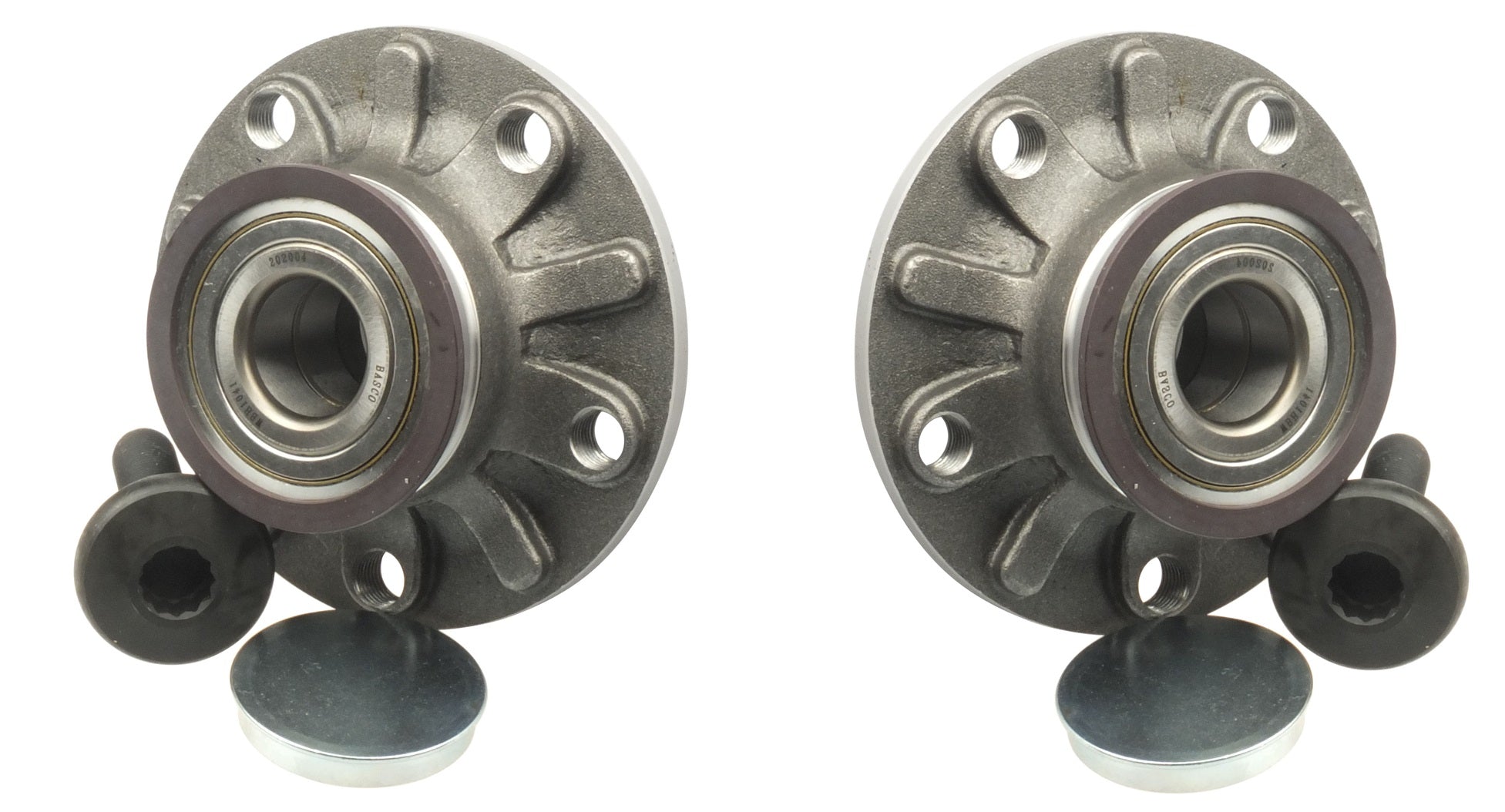 Pair Rear Wheel Bearing Hub For Audi A3 8Y Q2 8P Volkswagen Golf Jetta Skoda