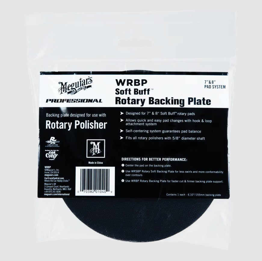 Meguiars Soft Buff Rotary Backing Platefor 7" and 8" Soft Buff Rotary pad - WRBP