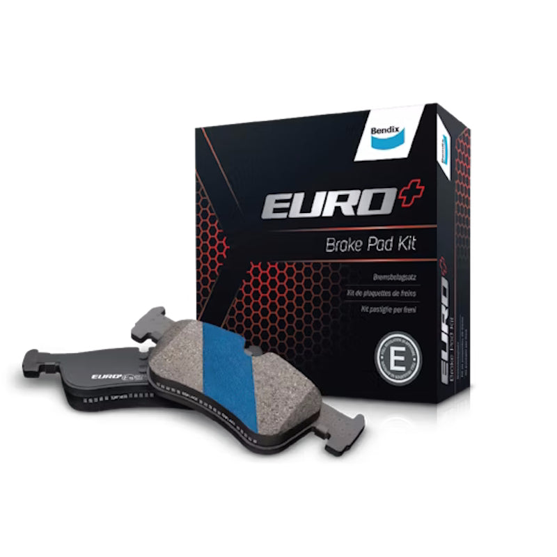 Front Bendix Euro+ Brake Pads for Polestar 2 Long Range Standard Range Dual Motor, Volvo C40 Recharge Pure Electric S39 Recharge Twin Pure Electric S39, Volvo S60 T5 R-Design, Volvo S60 T8 PHEV R-Design, Volvo S90 T6, Volvo S90 T8 Hybrid T8 P3