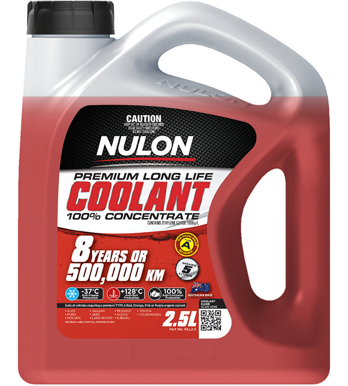 Nulon Red Premium Long Life Coolant 100% Concentrate 2.5 Litres - RLL2.5
