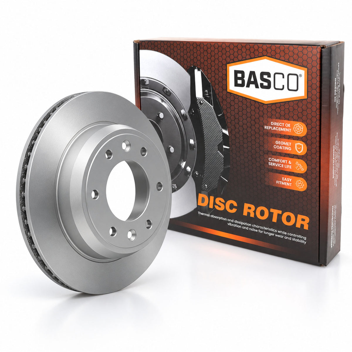 Rear Basco Brake Rotor for Hyundai iLoad TQ iMAX TQ 2007~2021 - OD 324mm