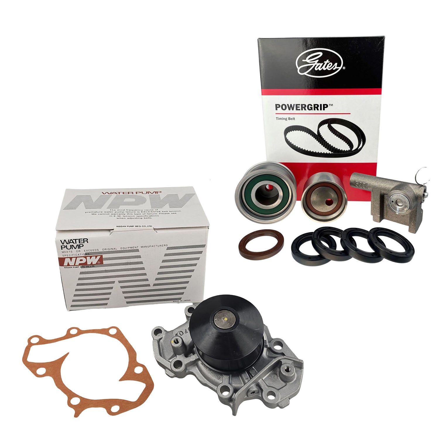 Timing Belt Kit + HAT + WP for Mitsubishi FTO GP GPX 6A12 Mivec 2.0L