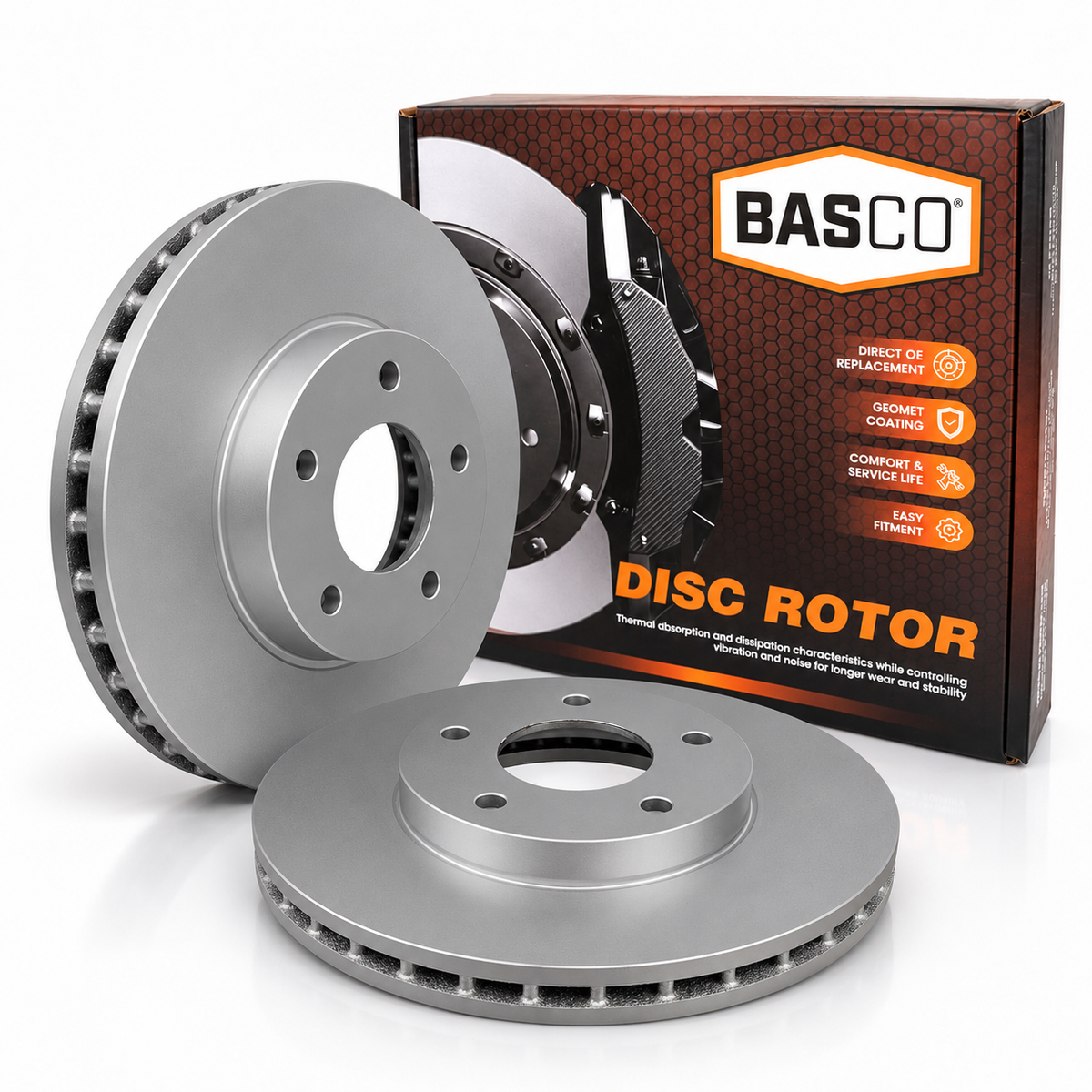 Pair Front Brake Rotors for Nissan Primera P12 X-Trail T30 2001~2007 OD 280mm