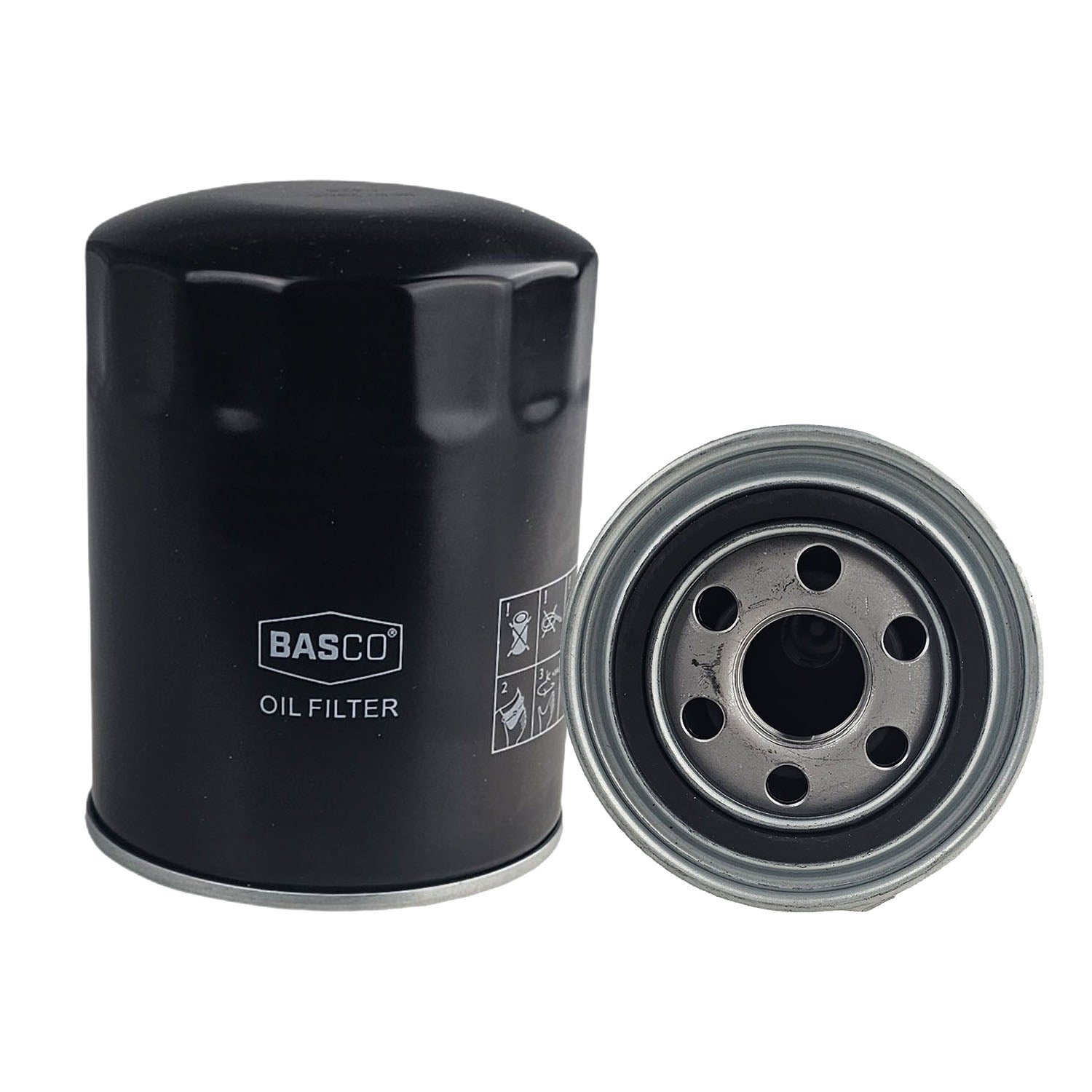 Basco Oil Filter, Interchangeable with C-2906 WCO57 26300-42040 for Hyundai, Kia