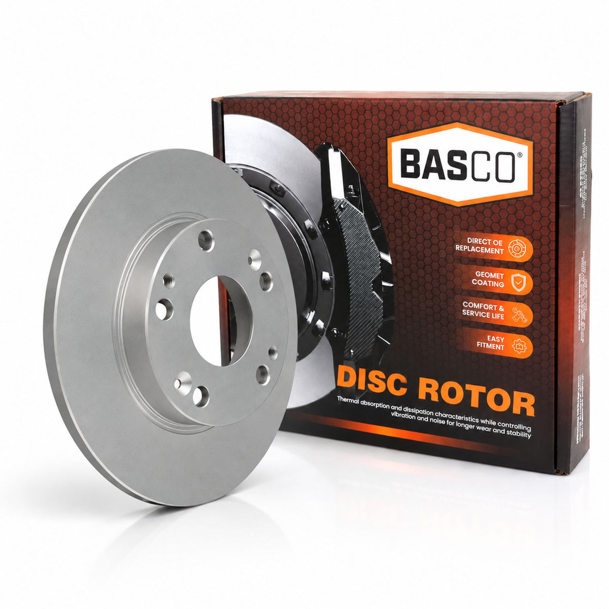 Rear Basco Brake Rotor for Honda Accord CL CN CM CU 2002~2015 - OD 260mm