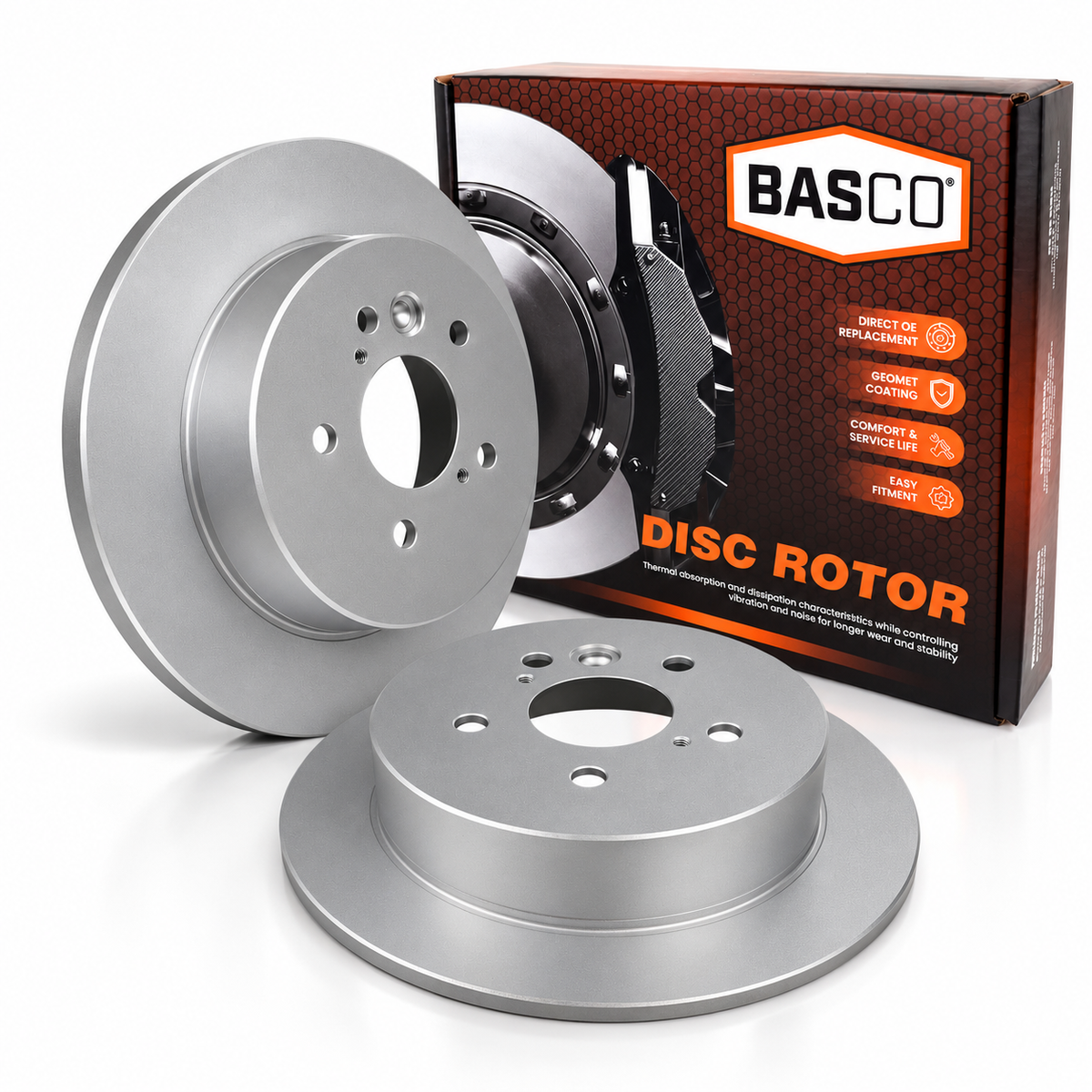 2 x Rear Brake Rotors for Chery J11 T1X | Toyota RAV4 ACA20 ACA21 ACA22 ACA23