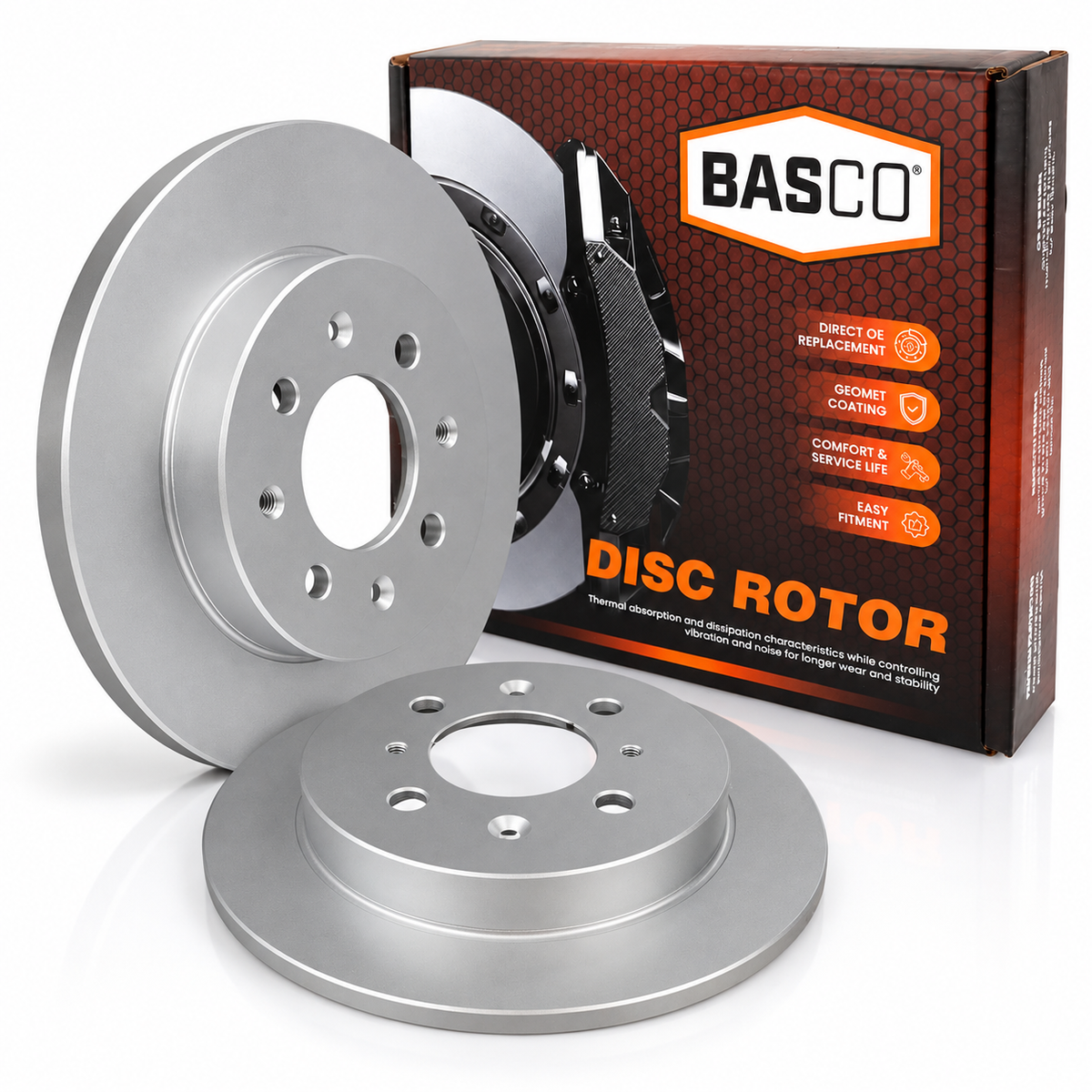 2 x Rear Brake Rotors for Honda City GM, Jazz GE GR FWD - 239mm OD