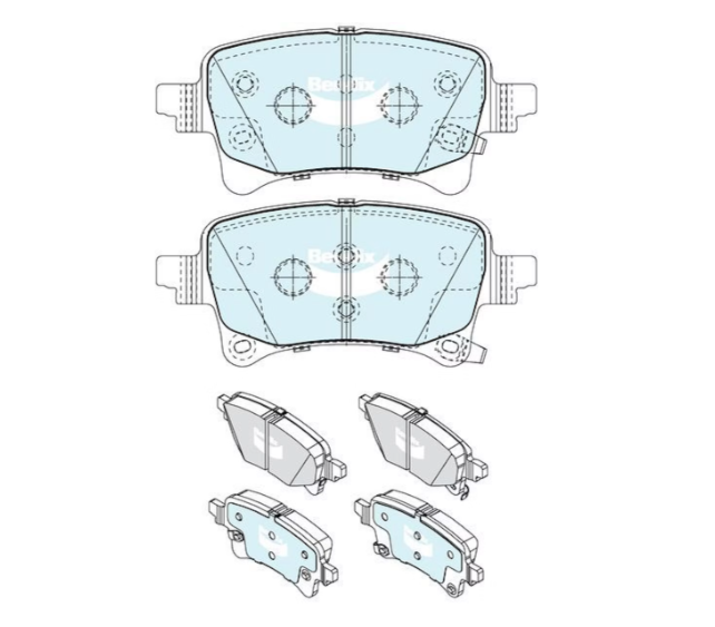 Bendix 4WD Rear Brake Pads for Jeep Gladiator JT Wrangler JL Wrangler Unlimited JL 2018~2027 DB2667-4WD