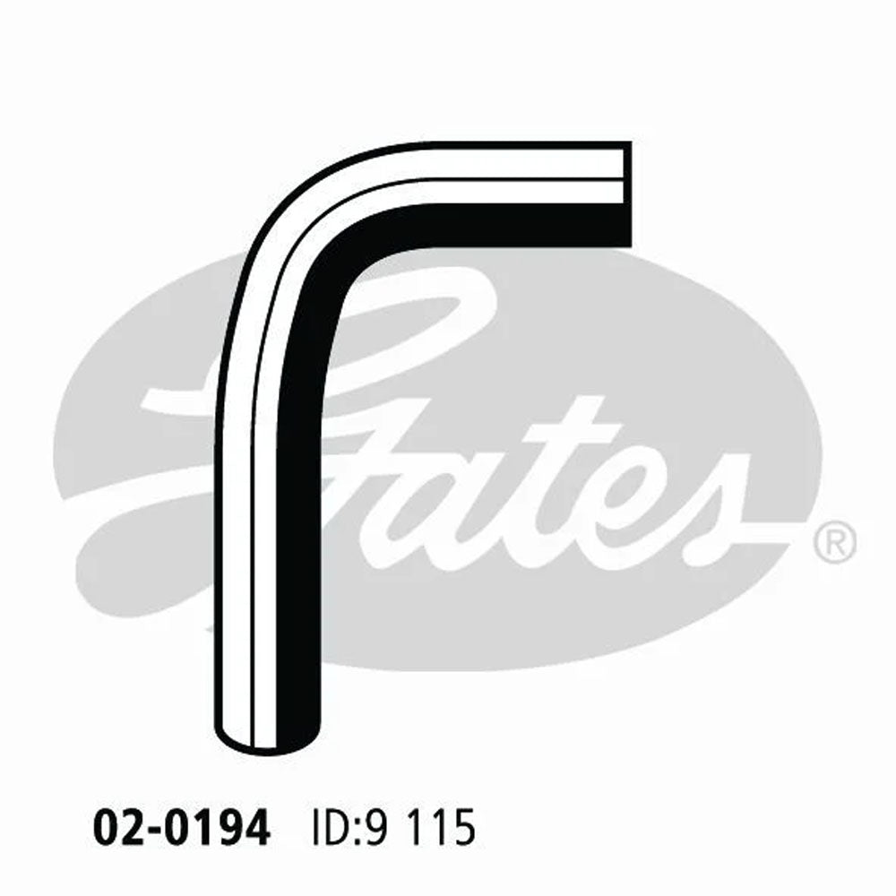 Gates Turbo Water Hose for Toyota Coaster HDB30, Landcruiser HDJ100 HDJ80 4.2L