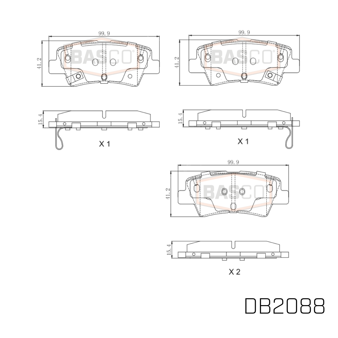 Rear Brake Pads for Kia Cerato BD/YD Soul AM Sportage QL Hyundai i30 GD Venue QX