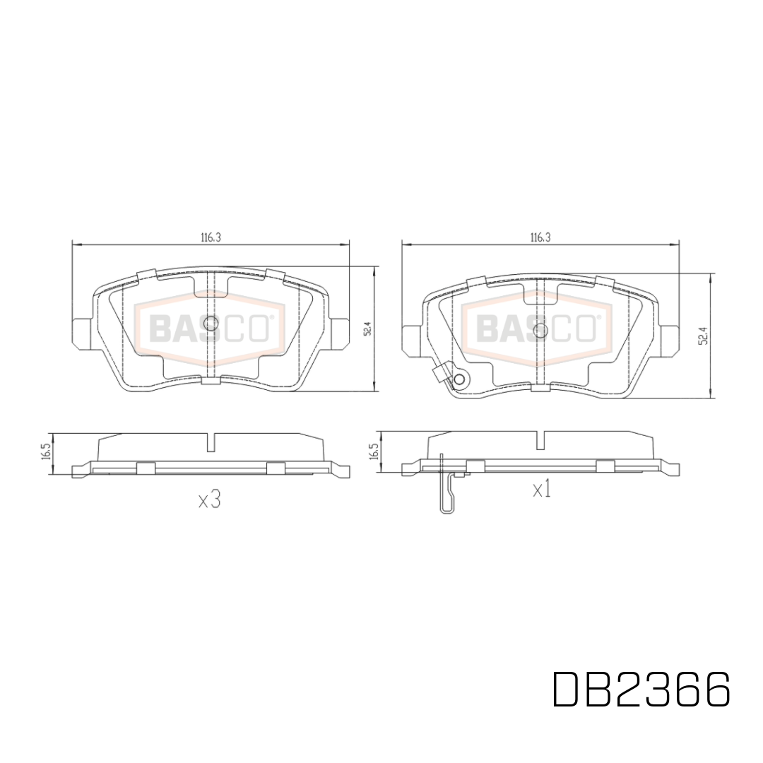 Front Brake Pads for Nissan Micra K13 10~17, Renault Captur J87 Clio MK4 13~20