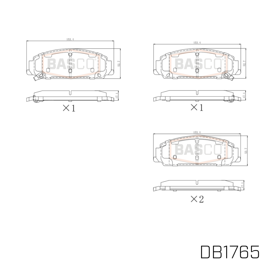 Front Brake Pads for Holden Commodore/Calais VE, Caprice/Statesman WM WN DB1765