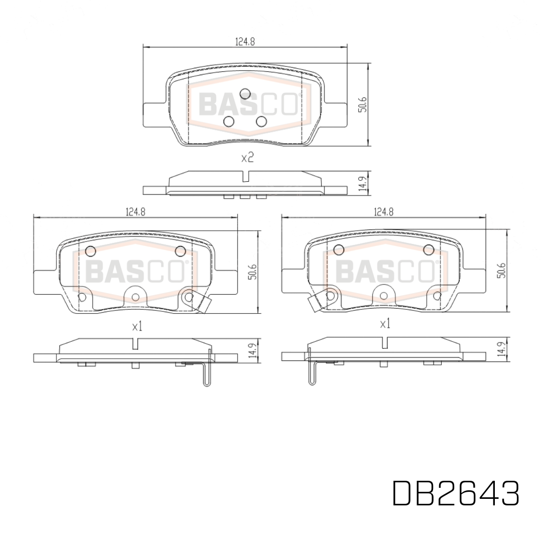 Rear Brake Pads for Hyundai Santa Fe TM MX Kia Carnival KA Sorento MQ4 18~27