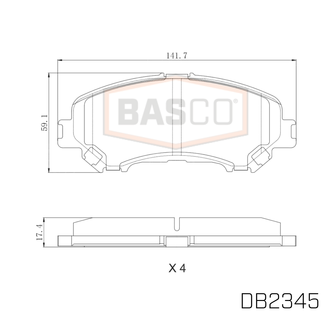 Front Brake Pads for Nissan Qashqai J11 X-Trail T31 T32 Renault Koleos HZG 2007~2027 DB2345