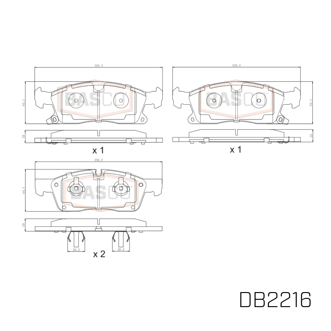 Front Brake Pads for Jeep Grand Cherokee WK WH 2006~2027 DB2216