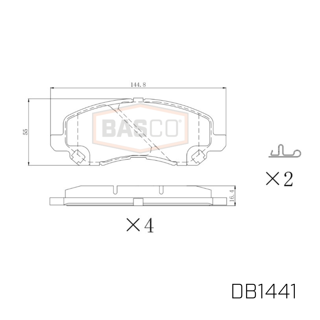 Ceramic Front Brake Pads for Mitsubishi ASX XA XB XC XD Outlander ZJ ZK ZL