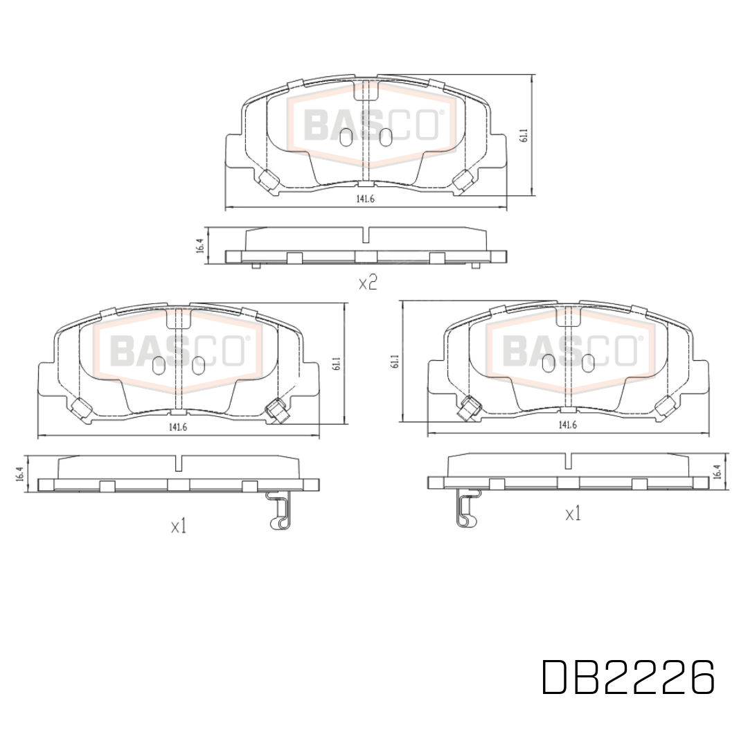 Front Brake Pads for Mazda CX-5 KE KF 2012~2027 DB2226