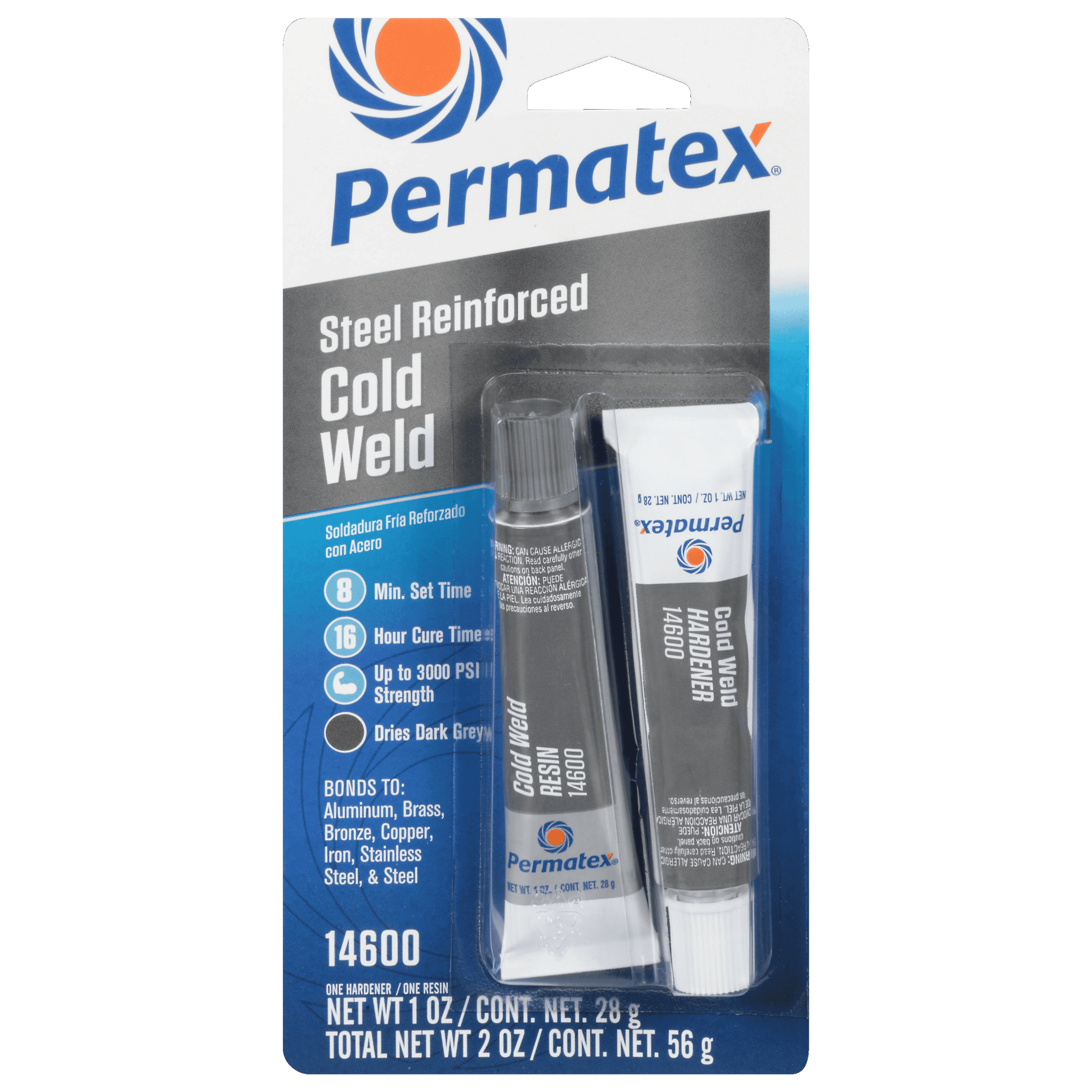 Permatex Cold Weld 2 Part Epoxy, 2 Oz - 14600