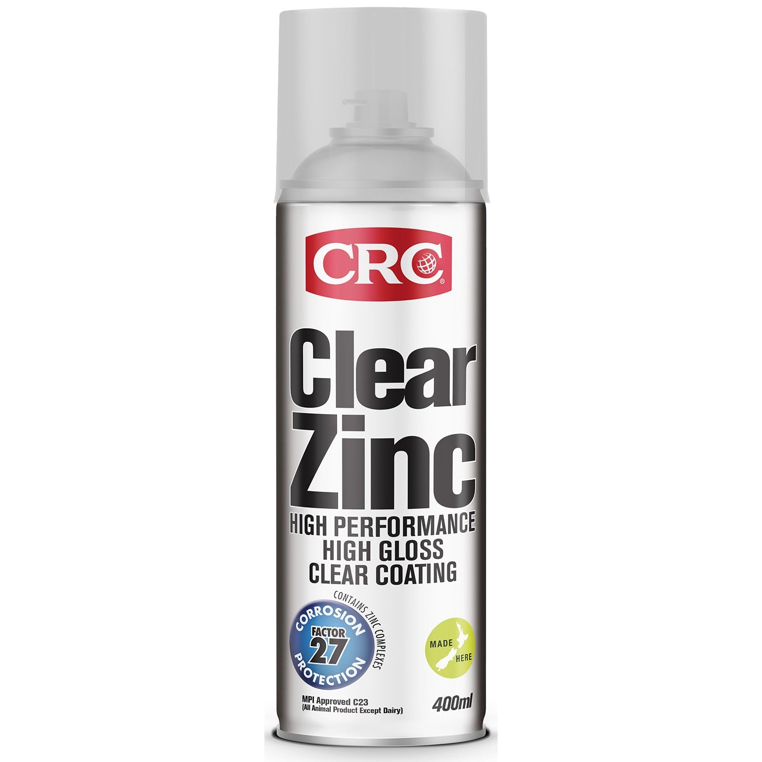 CRC 2102 Clear Zinc High Performance High Gloss Clear Coating 400g