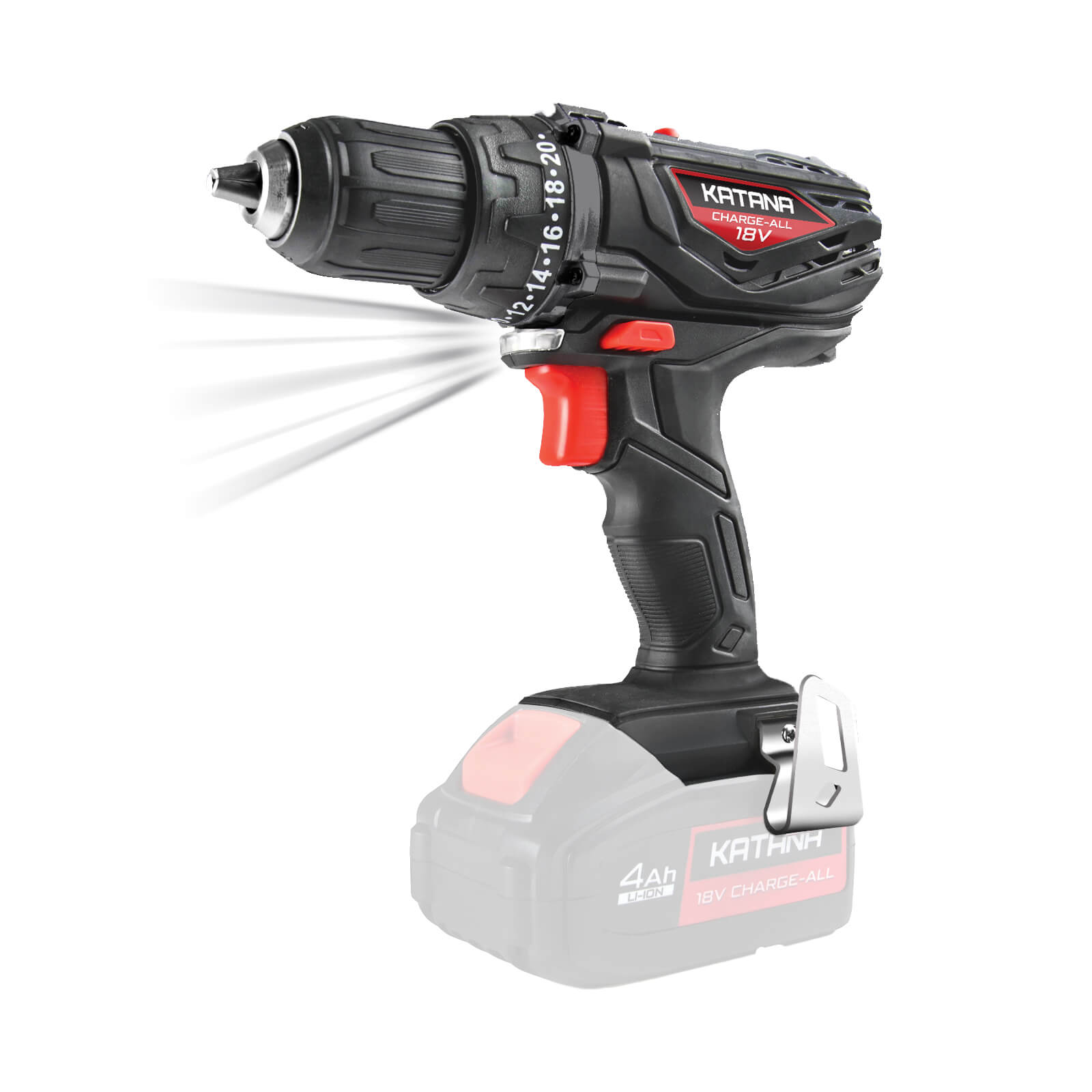 Katana by Kincrome 18V Drill Driver (Tool only) with 13mm Keyless chuck