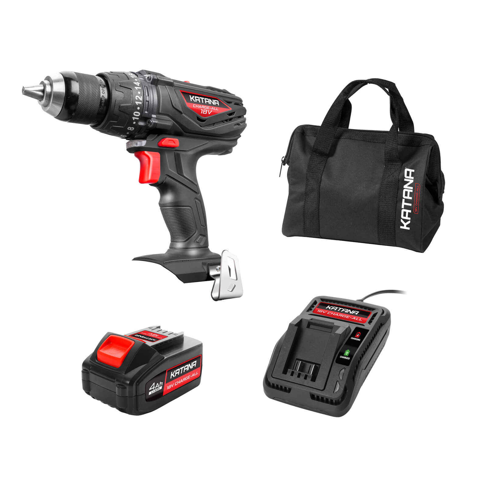 Katana by Kincrome 18V Cordless Hammer Drill with Battery & Charger