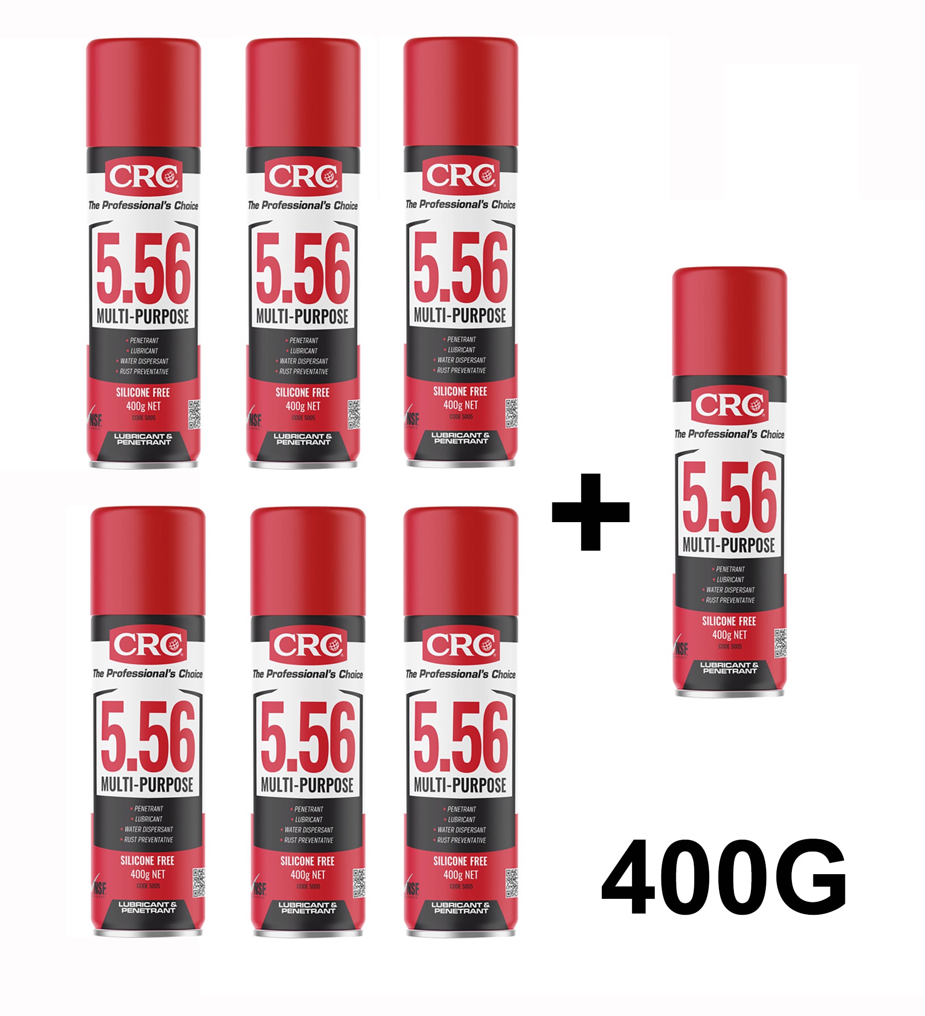 CRC 5005 Set of 7: 5.56 Multi-Purpose Lubricant 400g Silicone Free