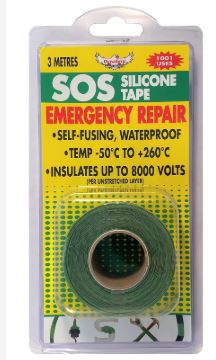 SOS Silicon tape "GREEN" 3 meter Roll Heat proof Water proof Air tight