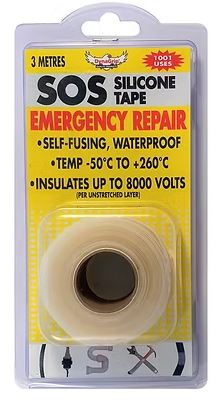 SOS Silicon tape 3 meter Roll Heat proof Water proof Air tight clear