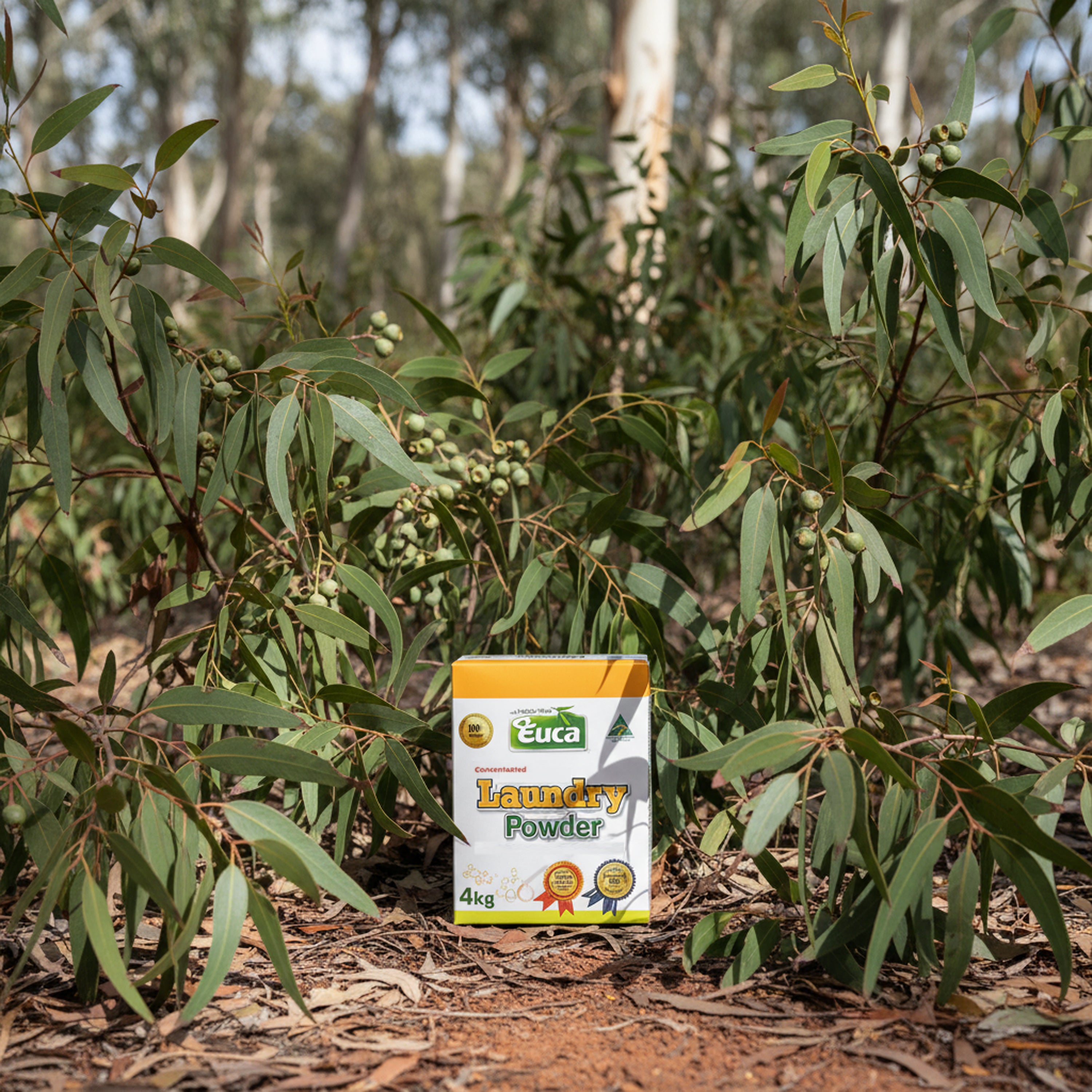 Euca Laundry Powder 4KG - Pure Eucalyptus Powered - Suitable for Front & Top Loader - Australian Made - Value Size 200 WASHES