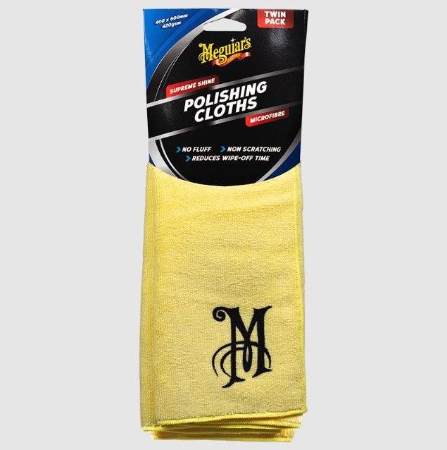 Meguiars Microfibre Polishing Cloths (Twin Pack) 600x400mm - AG1045