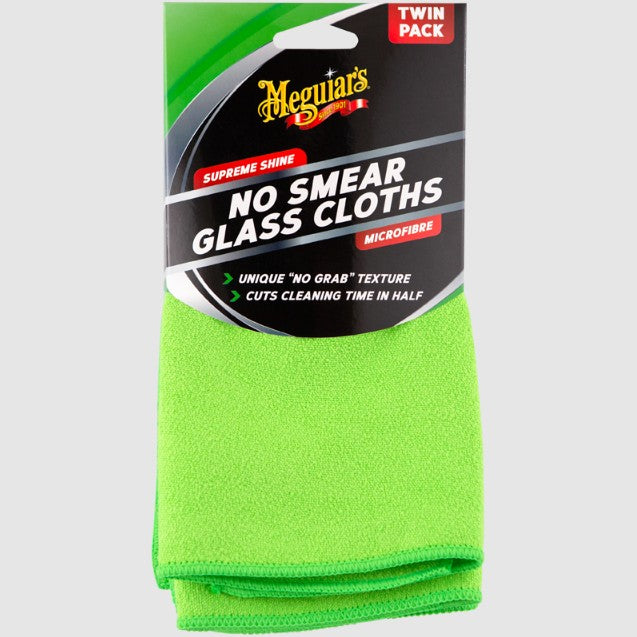 Meguiars No Smear Glass Cloths – Twin Pack - 400x400mm - AG3032T
