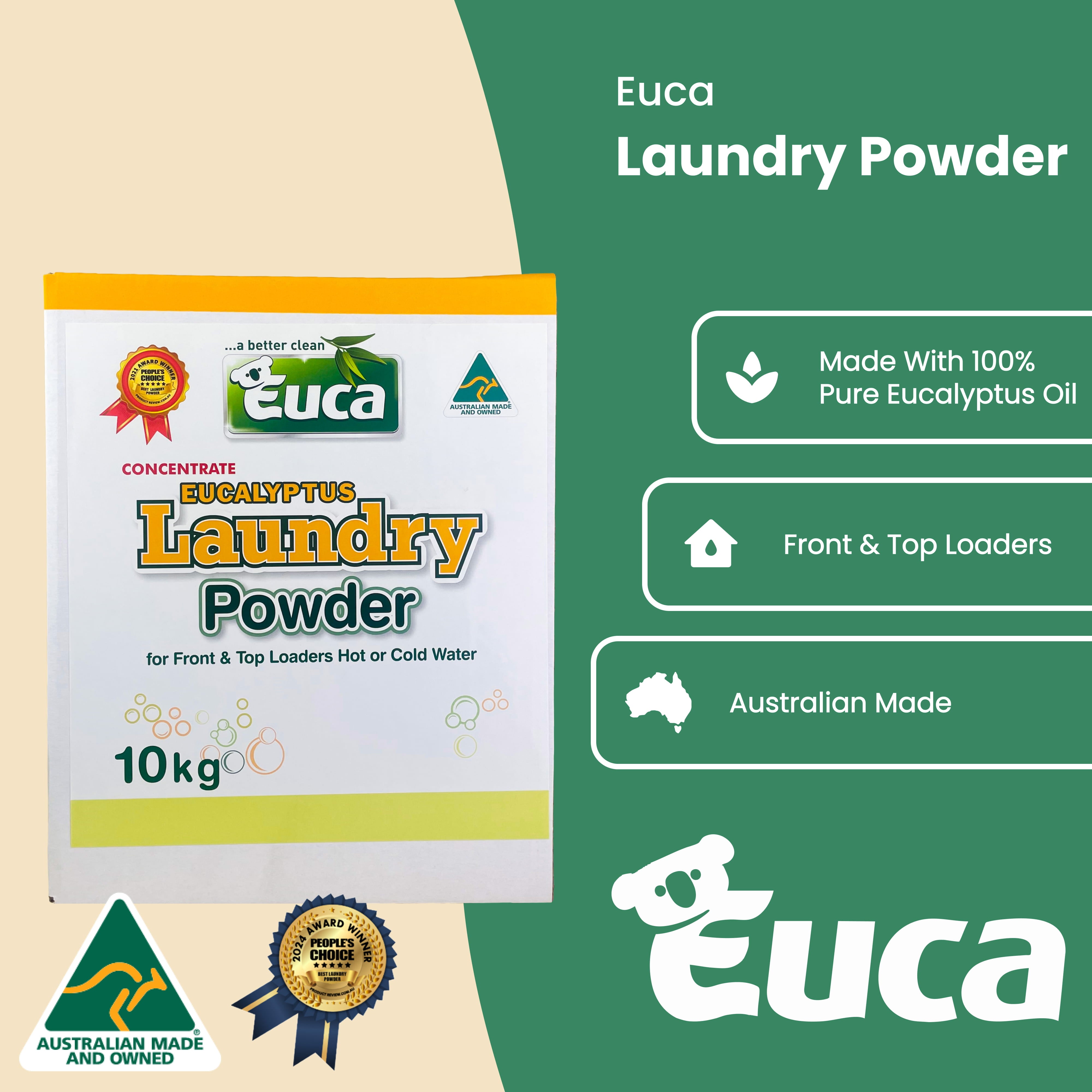 Euca Laundry Powder Refill 10kg 106VREF