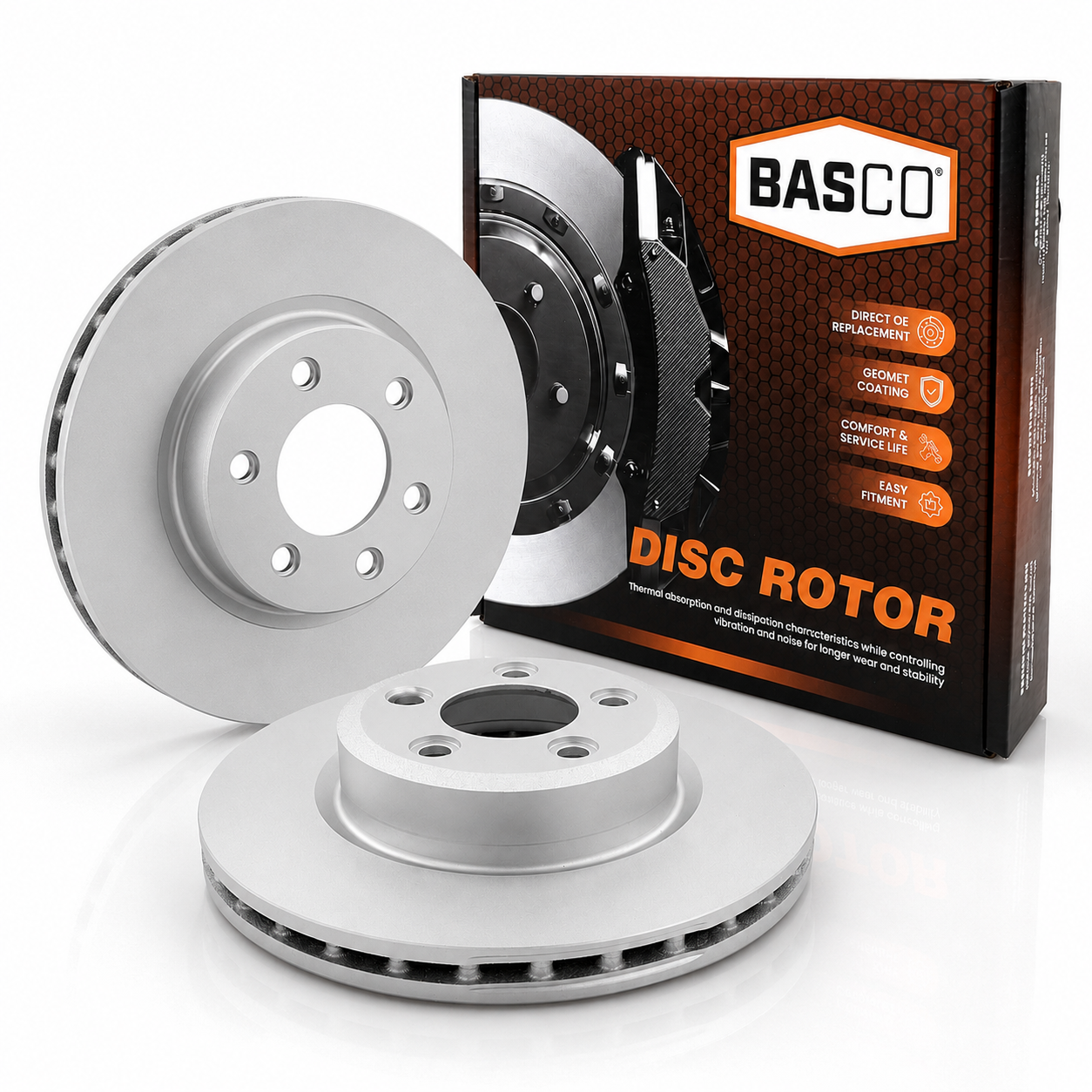 Pair Front Brake Disc Rotors For Ford Territory SX SY SZ 322mm
