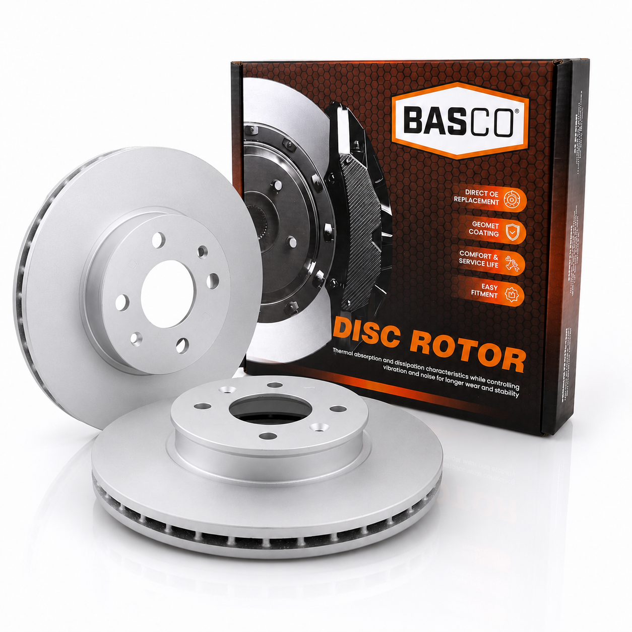 Pair Front Brake Disc Rotor For Hyundai Accent MC i20 PB Kia Rio JB 256mm