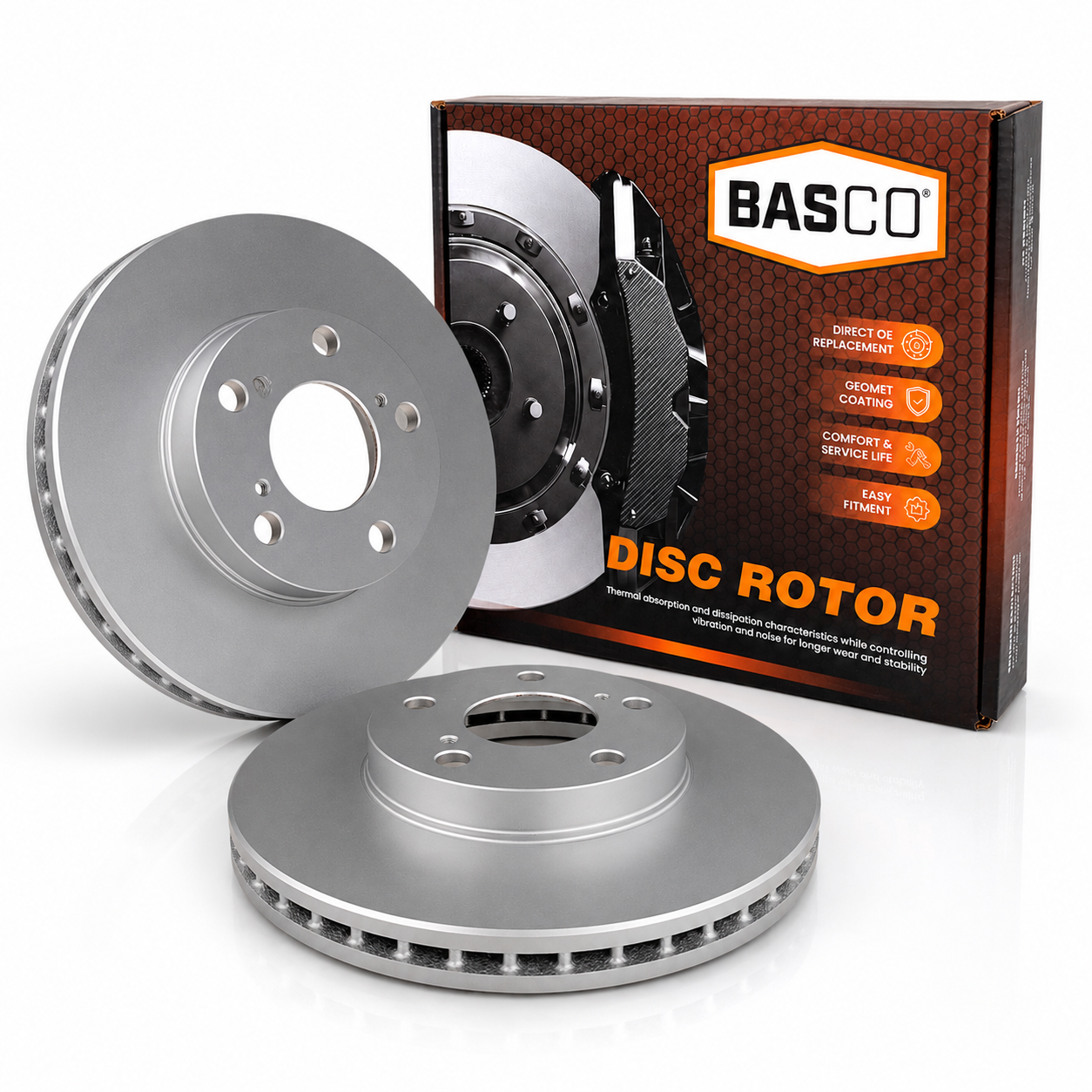 Pair Front Brake Disc Rotor for Toyota Camry Avalon Estima Tarago Ipsum Avensis