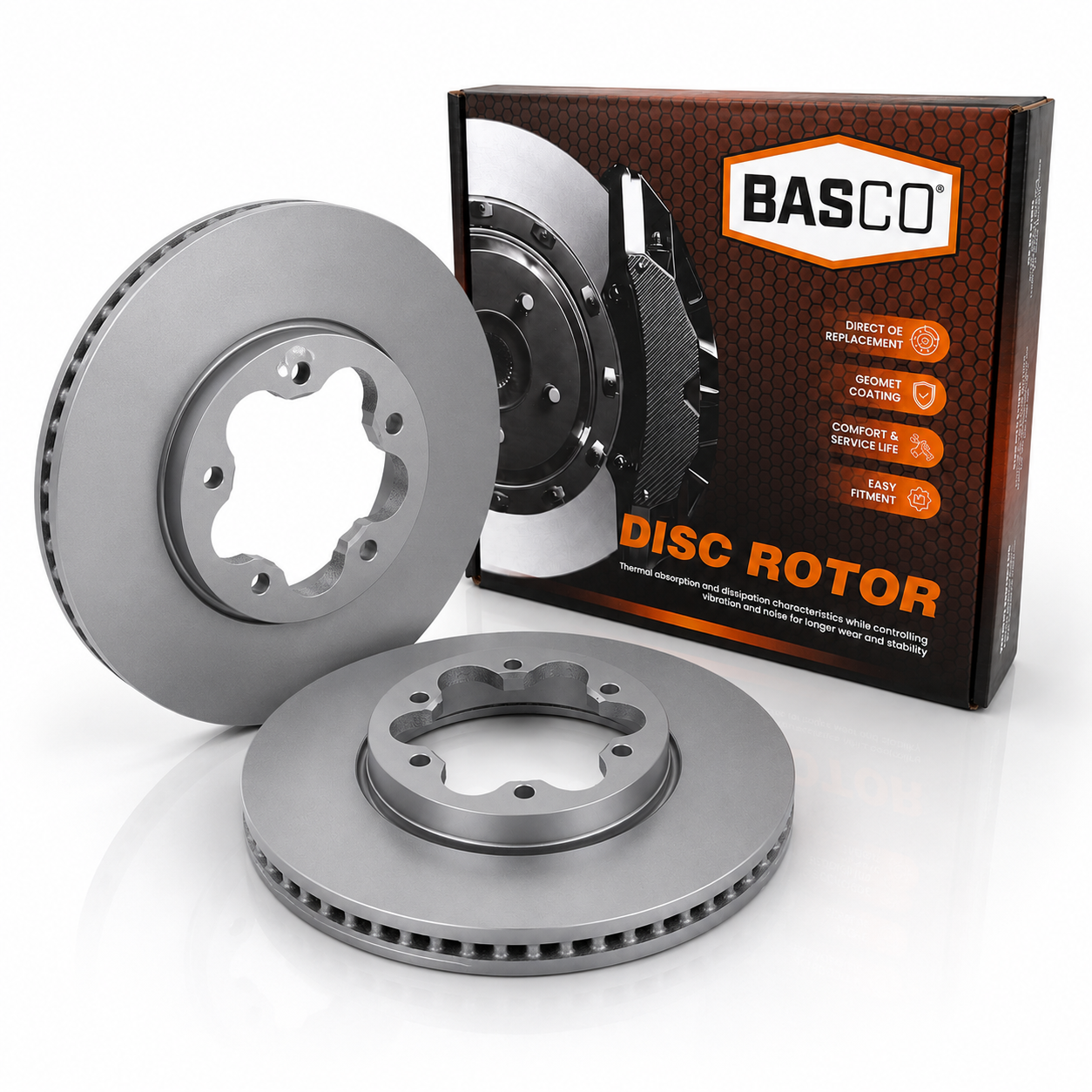 Pair Front Brake Disc Rotor for Mazda Bongo Brawny Toyota Hiace Commuter Bus LWB