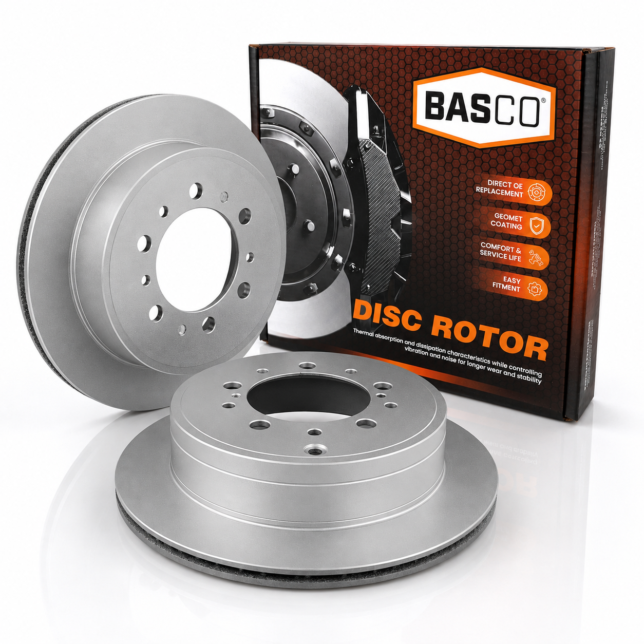 Pair Rear Brake Rotors for Toyota LandCruiser VDJ200 URJ202 UZJ200, Tundra USK56L, USK57L